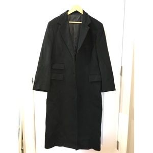 Men’s Black Cashmere Overcoat